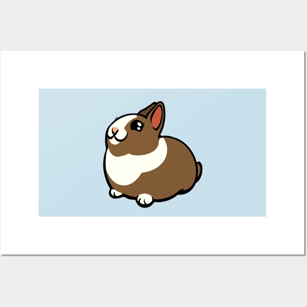 Brown and White Bunny Rabbit Coney Wall Art by RJKpoyp